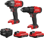 Kit Taladro Inalámbrico y Atornillador Impacto 20V CRAFTSMAN por $2,599 en Amazon