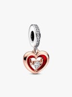 Charm Pendant Cœur Rayonnant Bicolore à 34,50€