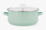 Cacerola acero esmaltado verde y blanca con tapa Cocco Quid 20 cm por 2.90€
