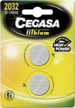 CEGASA CR2032 Pack 2 Pilas Botón de Litio por 1,99€