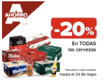 20% cupón descuento en todas las cervezas en Carrefour + ofertas combinadas 50%