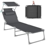 Tumbona Reclinable Plegable Grigio Scuro / 53 X 193 X 29 cm por 39.99€