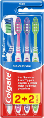 Colgate Cepillo de dientes Extra Clean medio (4 uds) por 1,71€ en Amazon