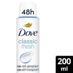 Dove Classic Fresh Deodorant 200ml £0.62 with 10% Off