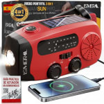 ISMERAL Radio solar de emergencia 2000 mAh por 9,99€ en Amazon