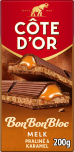 8 Stuks Côte d'Or Bonbon Bloc melkchocoladereep met pralines - 200 g voor €23,16