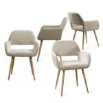 Lot de 4 chaises de salle à manger assise rembourrée à 189,99€