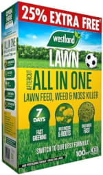 Westland Aftercut All In One Lawn Feed, Weed & Moss Killer 80m2+25% Extra