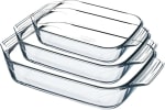 Pyrex Lot de 3 plats à four rectangulaires (2,2/3,1/4 L) pour 25,07€ chez Amazon