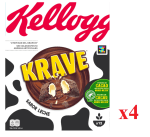 4 Paquetes de Kellogg's Krave Sabor Leche 375g por 9.4€
