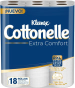 Kleenex Cottonelle Extra Comfort 18 rollos por $219 en Amazon