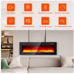 Chimenea eléctrica pared 1500W por 138.39€