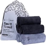 B Life Kit 5 Toallas Microfibra Negro/Gris por $276 | Amazon