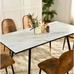 URBAN MEUBLE eettafel wit marmerlook 120-160 x 80 x 75 cm voor €99,99 bij Joybuy