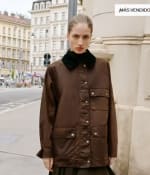 Parka cuello pana efecto encerado por 45.99€