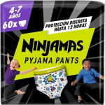 60 pañales Dodot Braguita Ninjamas, Talla 4-7 años (17-30 kg) por 24.26€