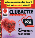 Baby Dagdeals met 20% korting op babyartikel naar keuze