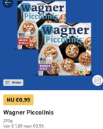 Wagner Piccolinis voor €0,99 met de Lidl plus app