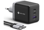 Novoo cargador usb c gan 100 w 3 puertos con cable pd por 20,33€