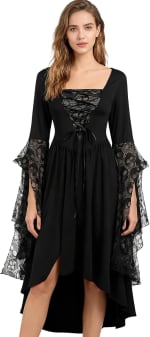 HONGHCL Disfraz Halloween Mujer Gothic por $149 en Amazon