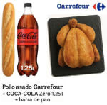 Oferta Pollo asado + Coca Cola + barra pan por solo 7.95€