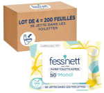 Lot de 200 Feuilles Papier toilette humide Fess Nett Monoï à 5,39€