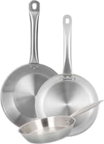 Well Home Set de 3 Sartenes 20, 24, 28cm Acero inoxidable, Aptas inducción por 26.88€