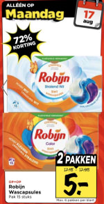 2 Dozen Robijn wascapsules (24 stuks) voor €5 bij Vomar