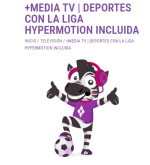 Descuento de 2€ al mes al contratar pack +Media TV Deporte con La Liga Hypermotion