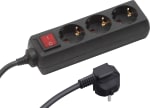 Meister Regleta de 3 enchufes, 1,4 m, Negro, con Interruptor por 4.06€