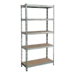 5 shelf MDF & steel Shelving unit (H)1800mm (W)900mm (D)400mm - 2 for £25 w/ B&Q