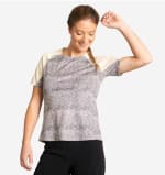Maillot ciclismo mtb manga corta mujer Rockrider ST 100 beis por 3.59€