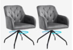 2 Kaufhof eetkamerstoelen van fluweel voor €83,26 bij Joybuy