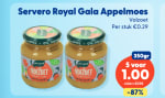 Servero appelmoes (5 potjes) voor €1 bij Die Grenze