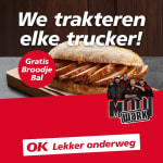 Gratis broodje bal voor vrachtwagenchauffeurs