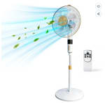 Ventilateur de Pied -Télécommande Minuterie, 3 Vitesses 7 Pales,Timer 9h à 62,99€