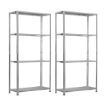 Pack 2 Estanterías Modulares Metálicas SteelSmart con 4 Baldas 160kg por 27.45€