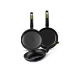 Set 3 Sartenes Monix Green 18 22 26 cm por 23,40€