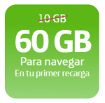 Plan 60 GB con Redes Sociales y Apps Ilimitadas por $100 en Movistar