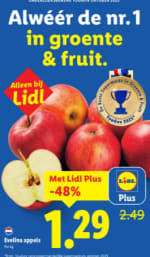 1 Kg Evelina appels voor €1,29 met de Lidl Plus app