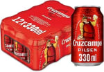 24 latas de cerveza Cruzcampo Lager 33 cl por 11,96€