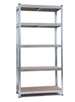 Etagère sur pieds bois/métal 5 plateaux 175kg 180x90x40cm à 39,90€
