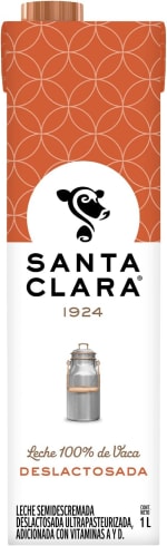 Santa Clara Leche Deslactosada 12 x 1 L por $307.80 en Amazon