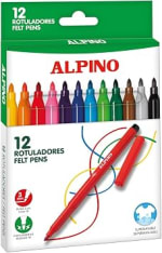 3 Unidades Alpino 12 Rotuladores de Colores por 4,38€