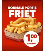 €1 korting op normale portie friet bij Kwalitaria