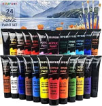 Pinturas Acrílicas 24 x 36 ml con 4 Pinceles por 9.71€