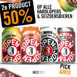 2e 50% korting op alle Jopen hardlopers en seizoensbieren bij Jopenbier