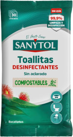 Sanytol Toallitas desinfectantes multiusos eucalipto (30 uds) por 2,22€ en Amazon