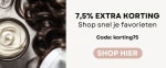 7,5% korting op alles bij Haarpro