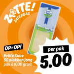 Kilo kaasplakken voor €5 bij Poiesz